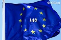 Die Europafahne mit der Zahl 146 