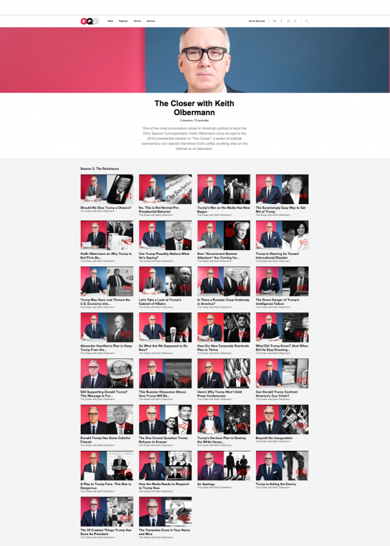 WebSite mit Keith Olbermann Beiträgen