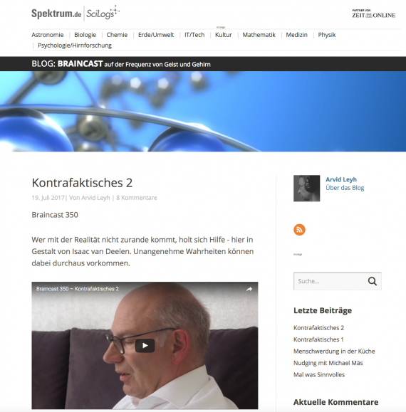 Hinweis auf einen BrainCast PodCast