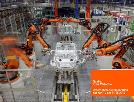 Kuka-Roboter in der Assembly-Line