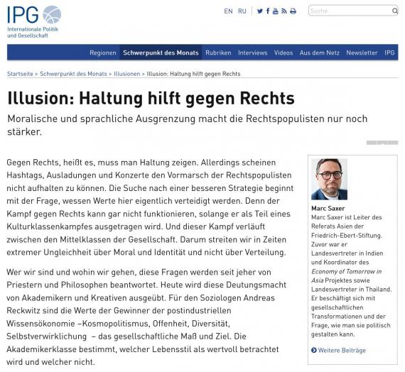 Text von Marc Saxer auf IPG