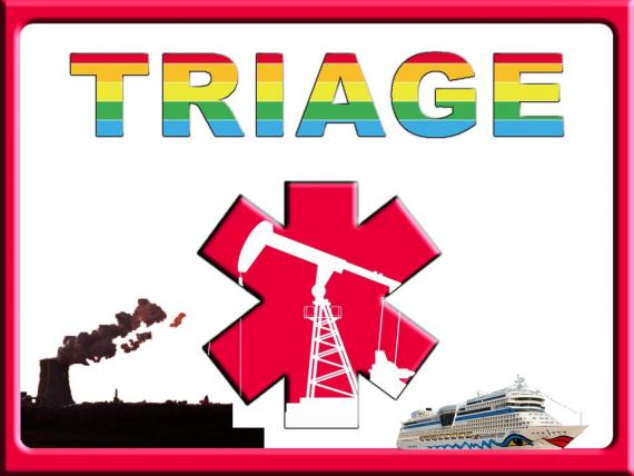 TIMElabs Collage Fabrik-Ölpumpe-Kreuzfahrtschiff